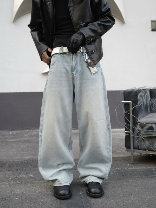 Стильные мужские джинсы свободного кроя baggy style