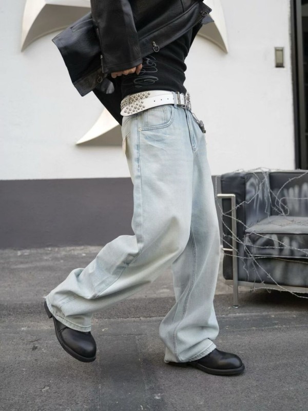 Стильные мужские джинсы свободного кроя baggy style  - Изображение 1