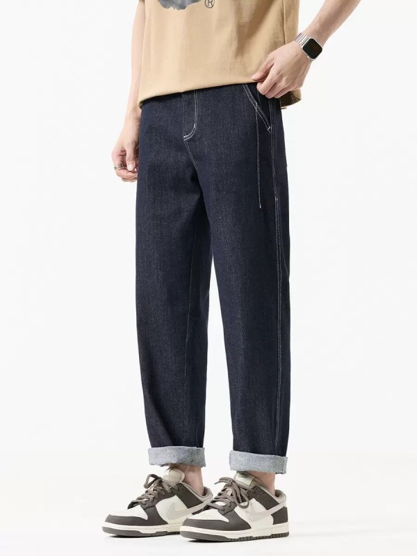 Джинси вільного крою з акцентною строчкою jeans contrast stitch