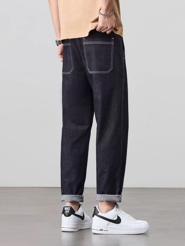 Джинси вільного крою з акцентною строчкою jeans contrast stitch  -  Зображення 1