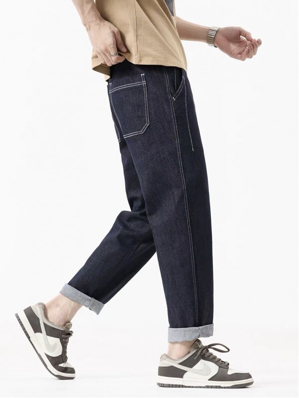 Джинси вільного крою з акцентною строчкою jeans contrast stitch  -  Зображення 4