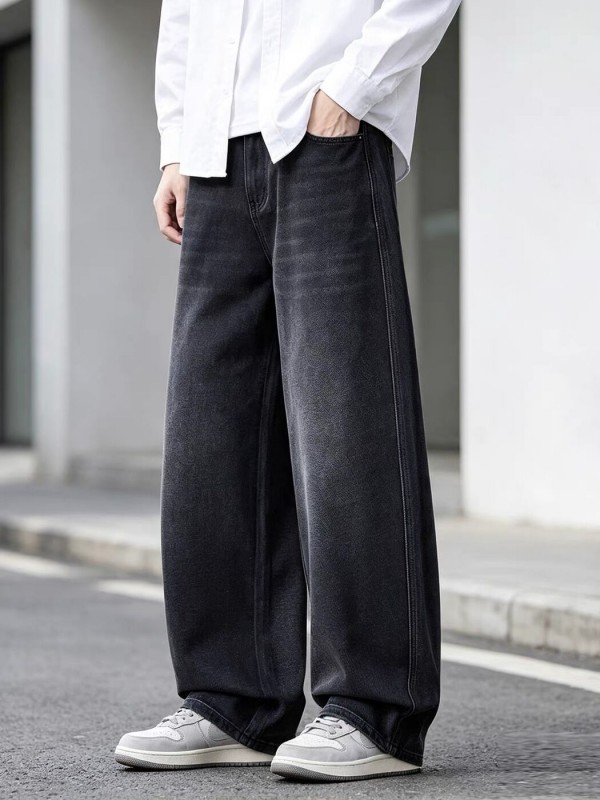 Чоловічі джинси широкого крою з резинкою на поясі baggy jeans  -  Зображення 1