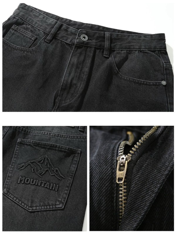 Джинсы свободны в новом стиле straight loose high-mountain  - Изображение 4