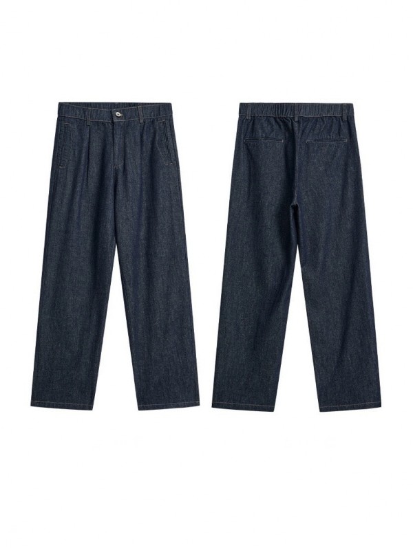 Свободные прямые джинсы urban semi-elastic с резинкой на поясе  - Изображение 9
