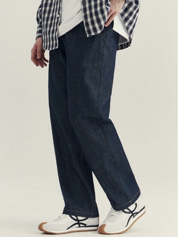 Свободные прямые джинсы urban semi-elastic с резинкой на поясе  - Изображение 2