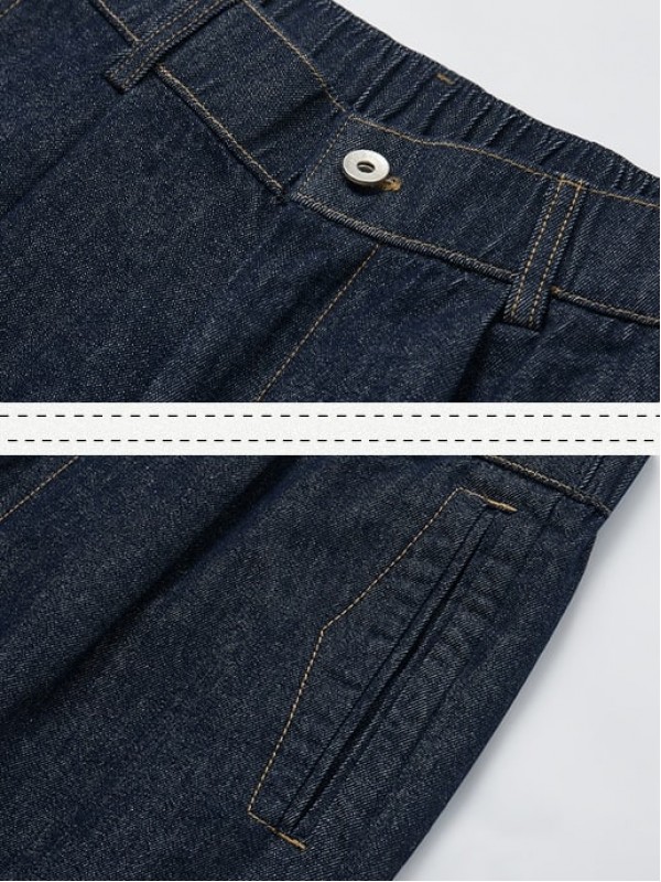 Свободные прямые джинсы urban semi-elastic с резинкой на поясе  - Изображение 7