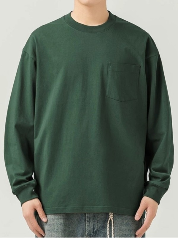Лонгслив oversize с накладным карманом - Изображение 11