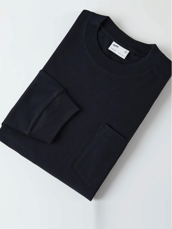 Лонгслив oversize с накладным карманом - Изображение 