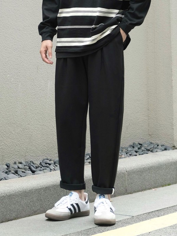 Чоловічі штани вільного крою з защипами comfortable fit  -  Зображення 3