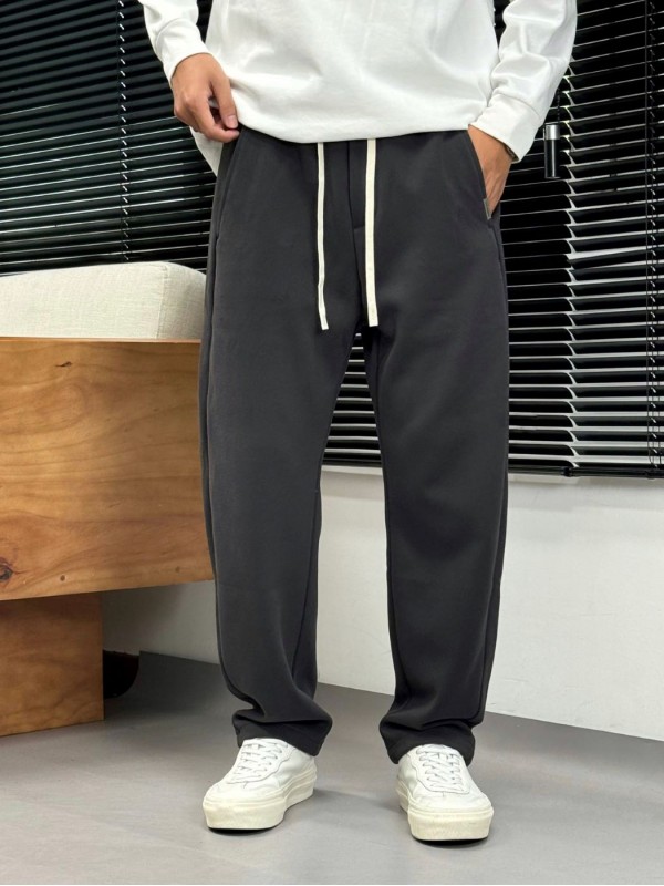 Базовые спортивные штаны прямого силуэта с шнурком straight fit