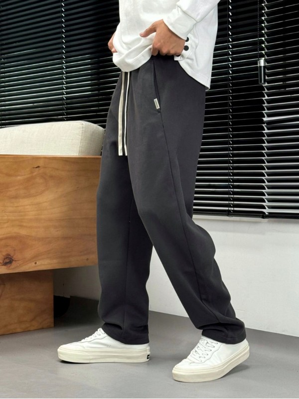 Базовые спортивные штаны прямого силуэта с шнурком straight fit  - Изображение 2