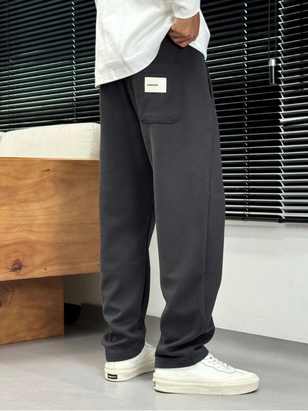 Базовые спортивные штаны прямого силуэта с шнурком straight fit  - Изображение 3