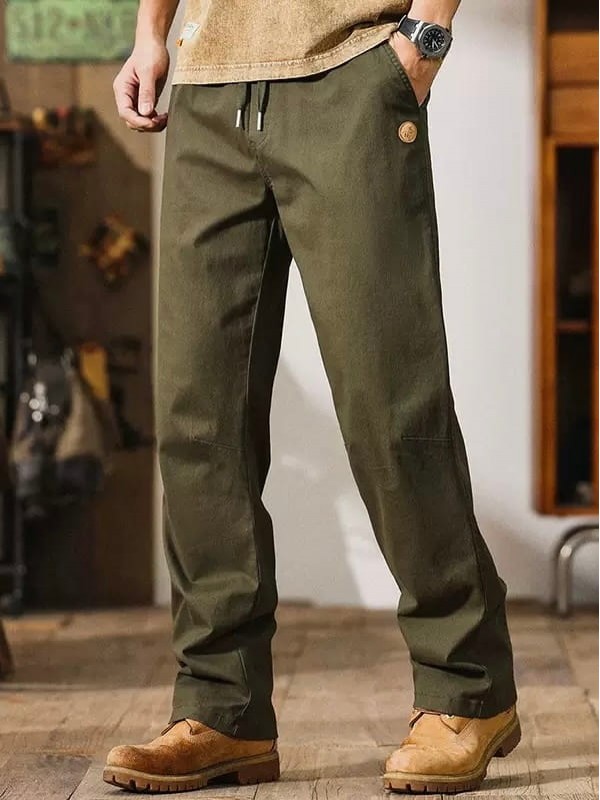 Комфортные хлопковые мужские брюки прямого кроя minimal pants  - Изображение 4