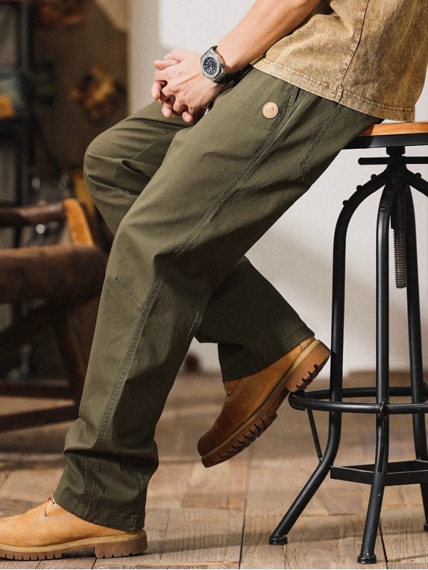 Комфортные хлопковые мужские брюки прямого кроя minimal pants  - Изображение 5