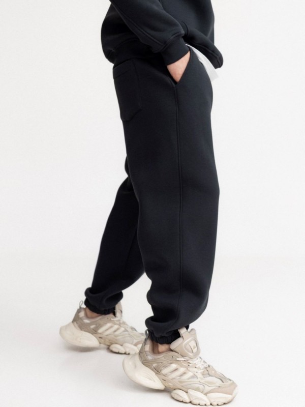 Удобные мужские утепленные штаны-джоггеры с широкой резинкой classic joggers  - Изображение 1
