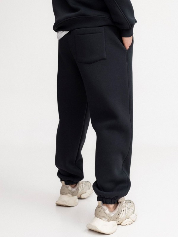 Удобные мужские утепленные штаны-джоггеры с широкой резинкой classic joggers  - Изображение 2