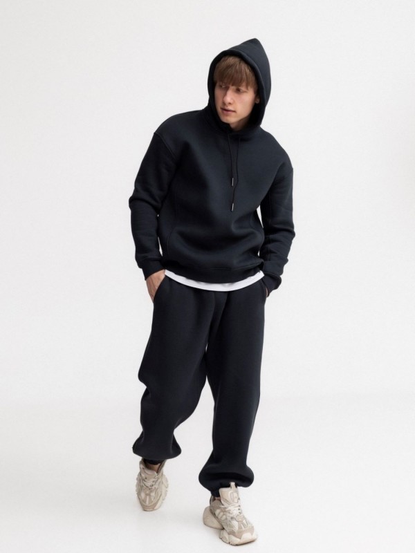 Удобные мужские утепленные штаны-джоггеры с широкой резинкой classic joggers  - Изображение 3
