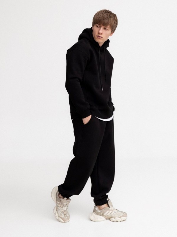 Удобные мужские утепленные штаны-джоггеры с широкой резинкой classic joggers  - Изображение 7