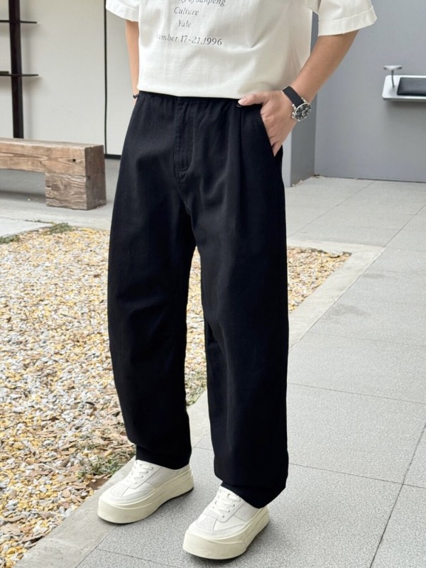 Удобные мужские штаны с поясом на резинке casual pants
