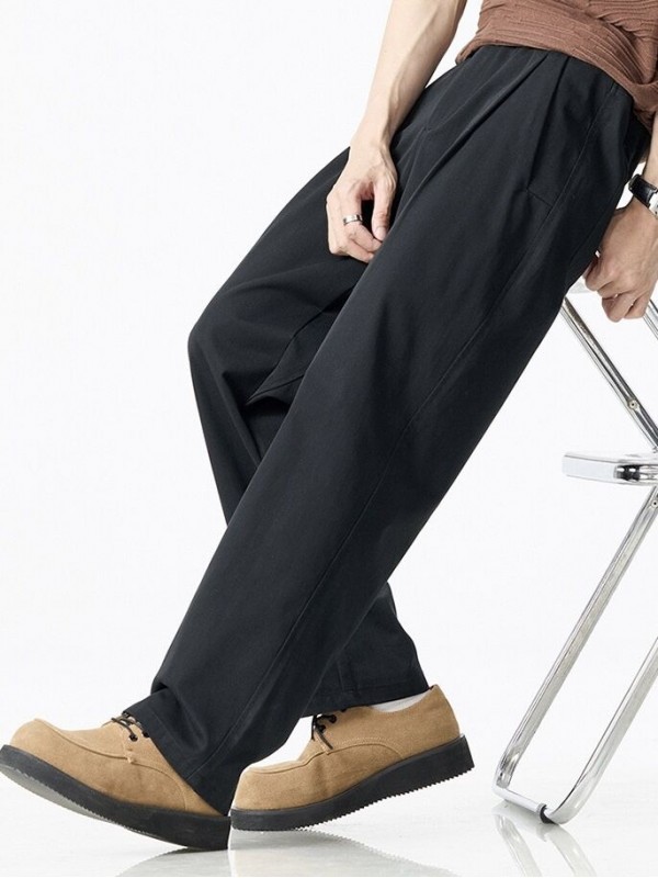 Универсальные мужские брюки свободного и прямого кроя stylish pants  - Изображение 1