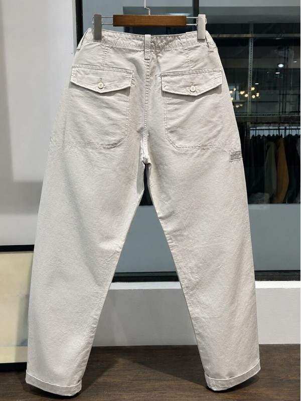 Чоловічі штани з декоративною фактурою та кишенями wide straight fit  -  Зображення 5