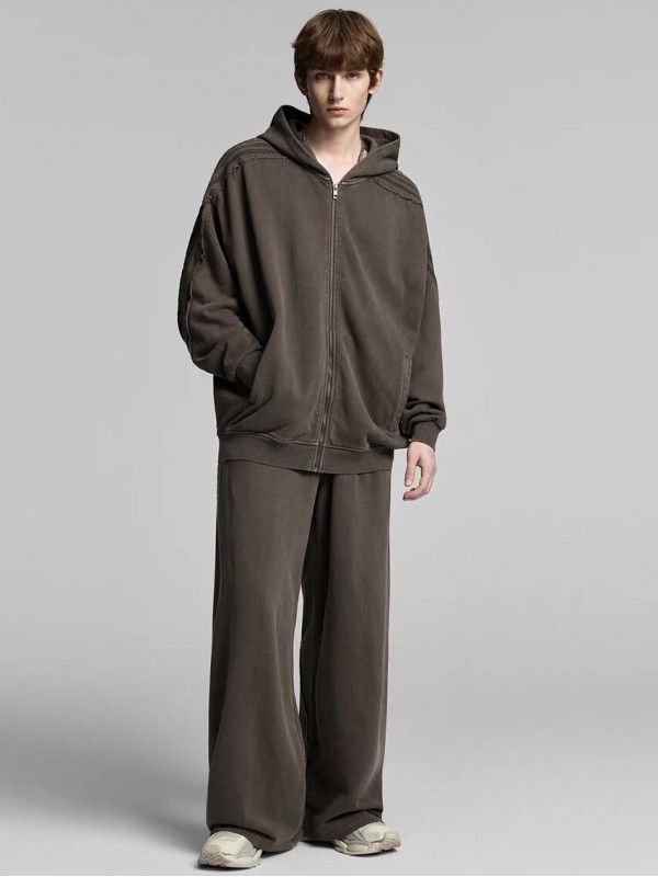 Чоловічі широкі штани з декоративними швами та кишенями baggy pants wide fit  -  Зображення 5