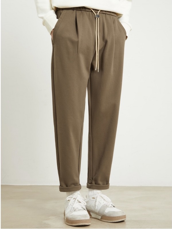 Штаны брюки под резинку бежевые в стиле SMART CASUAL - Изображение 5
