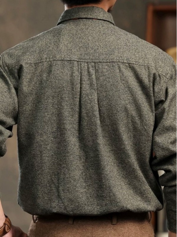 Мужская плотная рубашка на каждый день mono casual  - Изображение 4