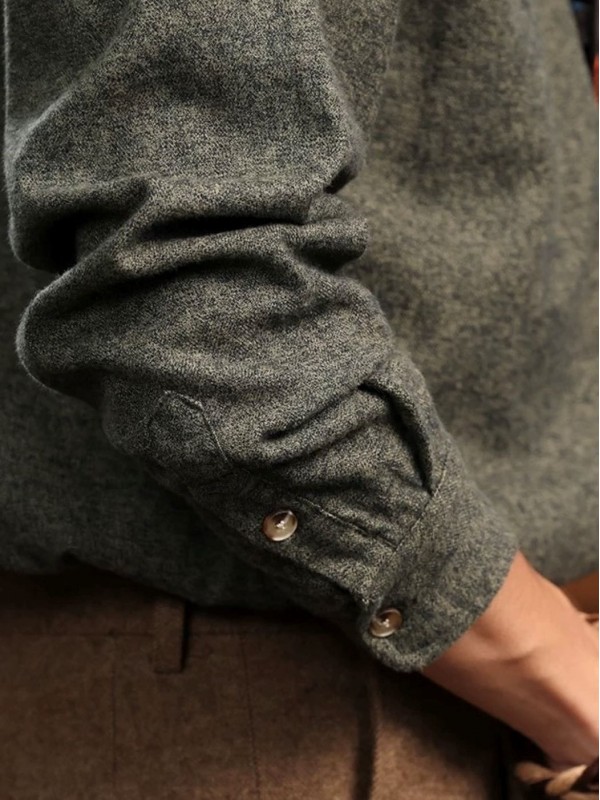 Мужская плотная рубашка на каждый день mono casual  - Изображение 7