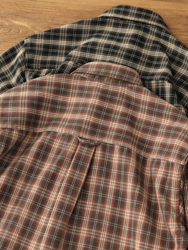Оверсайз мужская рубашка в клетку из хлопковой ткани casual plaid  - Изображение 13