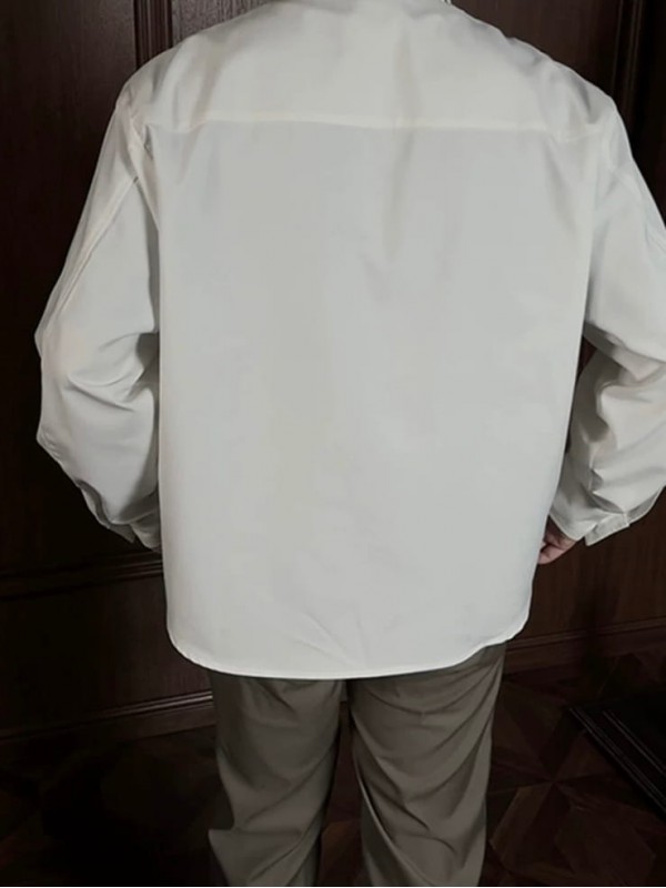Классическая рубашка свободного кроя с длинным рукавом clasy shirt  - Изображение 3