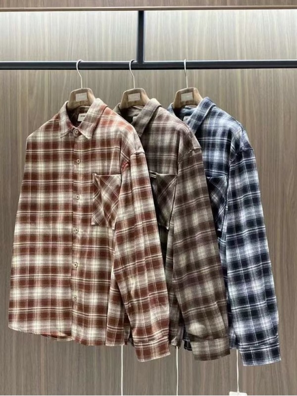 Сорочка з кишенею в клітинку фланель dense-flannel  -  Зображення 1