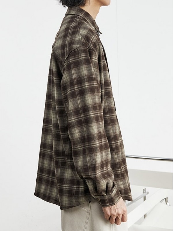 Сорочка з кишенею в клітинку фланель dense-flannel  -  Зображення 2
