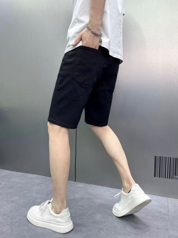 Черные базовые джинсовые шорты denim urban style  - Изображение 5