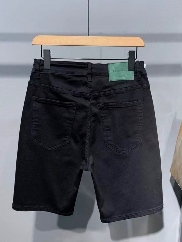 Черные базовые джинсовые шорты denim urban style  - Изображение 2