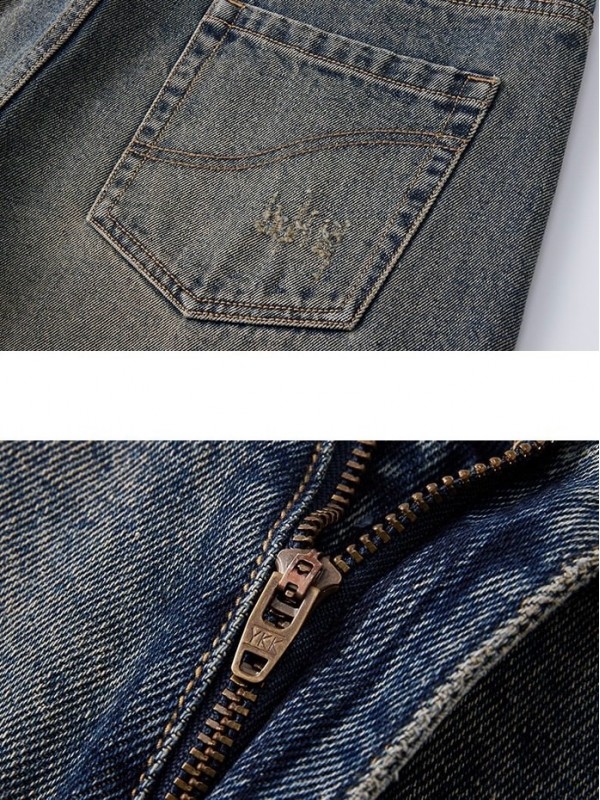 Широкі джинсові шорти бермуди з потертостями baggy ripped bermuda  -  Зображення 5