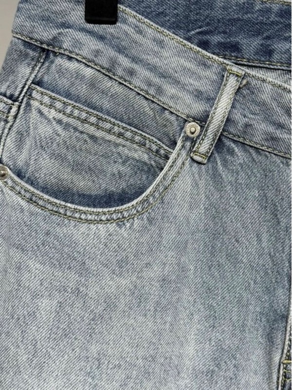 Мужские джинсовые шорты прямого кроя accent pockets   - Изображение 8