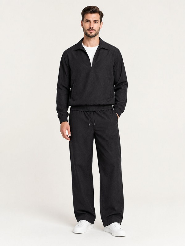 Чоловічий костюм оверсайз із коміром поло minimalist style 