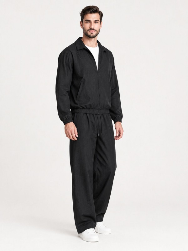 Чоловічий костюм оверсайз із коміром поло minimalist style   -  Зображення 1