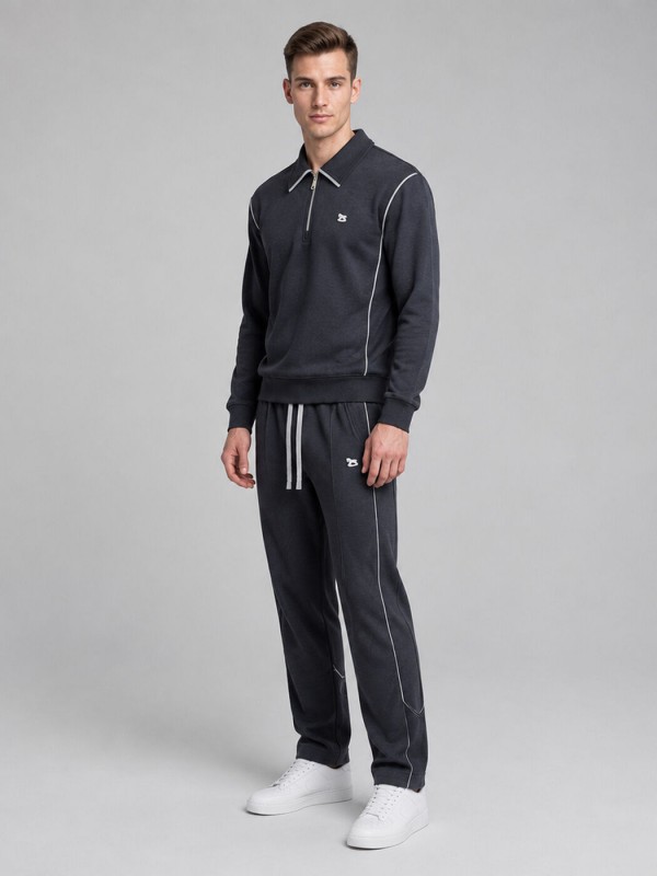 Чоловічий спортивний костюм з контрастними деталями premium style