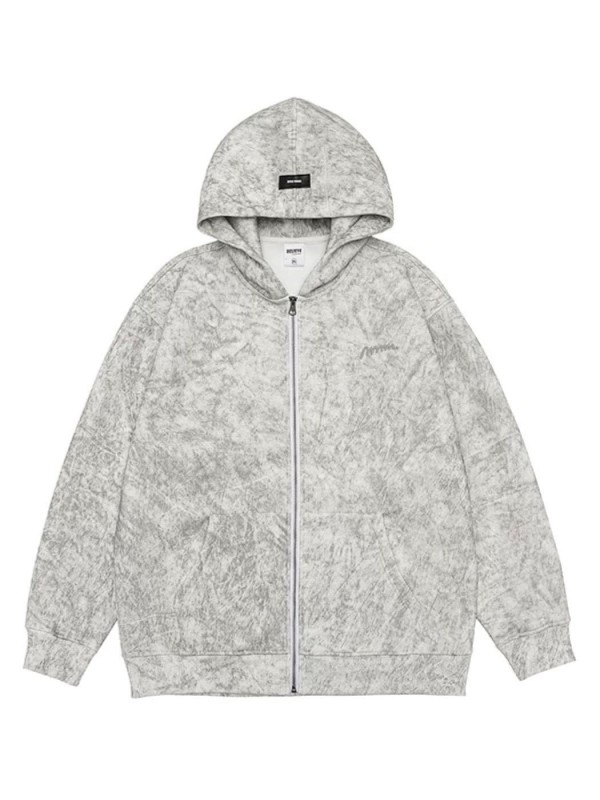 Мужская кофта на молнии в мраморном дизайне marble mist  - Изображение 8