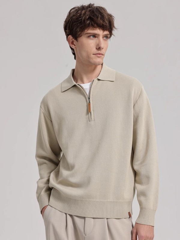 Чоловіча кофта поло з коміром на блискавці half-zip polo   -  Зображення 3