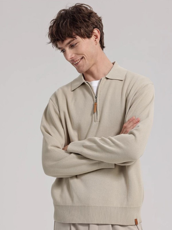 Чоловіча кофта поло з коміром на блискавці half-zip polo   -  Зображення 4