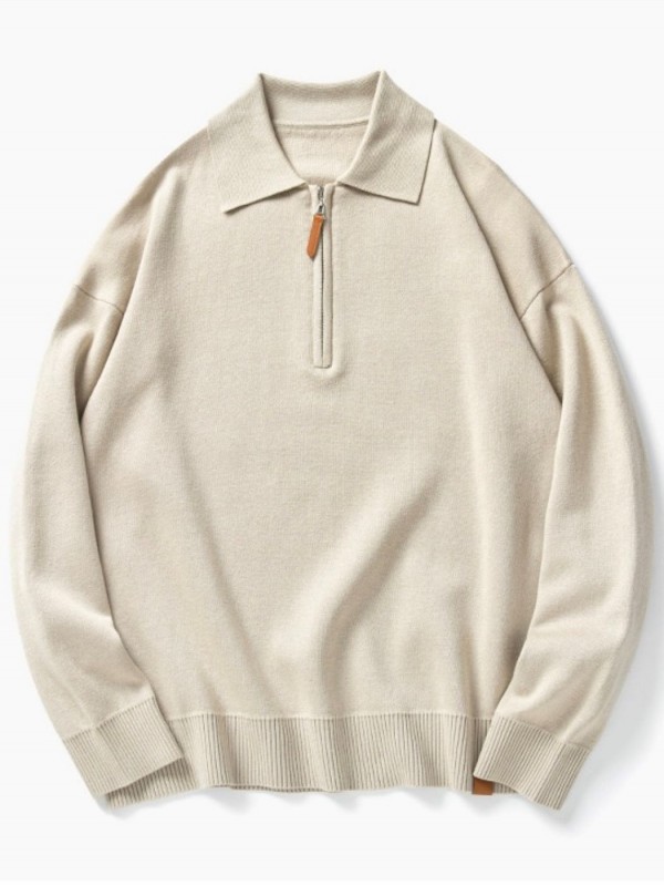 Чоловіча кофта поло з коміром на блискавці half-zip polo   -  Зображення 5