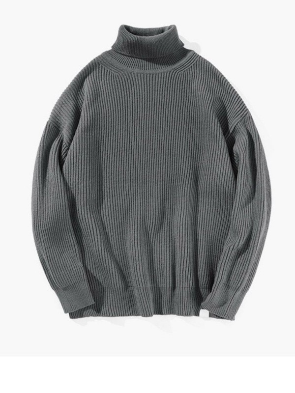 Чоловічий теплий в'язаний оверсайз гольф soft touch knitted  -  Зображення 4