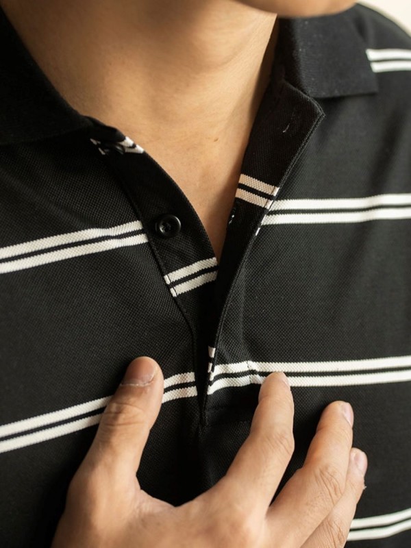 Мужская кофта поло в полоску striped polo  - Изображение 3