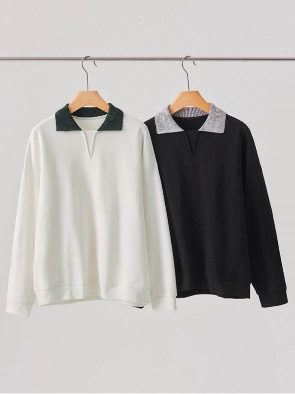 Кофта поло з акцентним в'язаним коміром soft touch polo   -  Зображення 12
