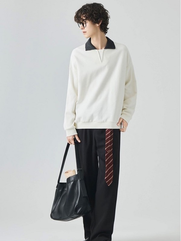 Кофта поло з акцентним в'язаним коміром soft touch polo   -  Зображення 1