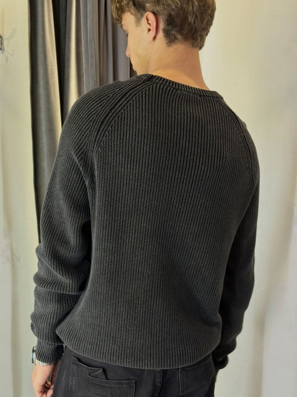 Базовый премиальный мужской свитер из плотного хлопка knit pullover  - Изображение 11