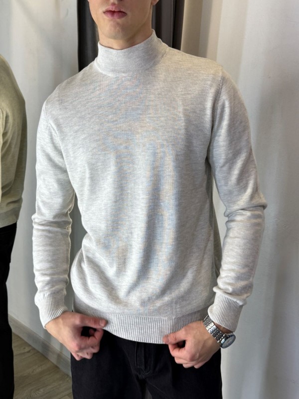 Классический мужской гольф с воротником-стойкой turtleneck sweater  - Изображение 1
